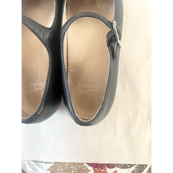 Dansko Loralie Leather Round Toe Ankle Strap Mary Jane Black Size 38 7.5 8 $250 - Picture 4 of 9